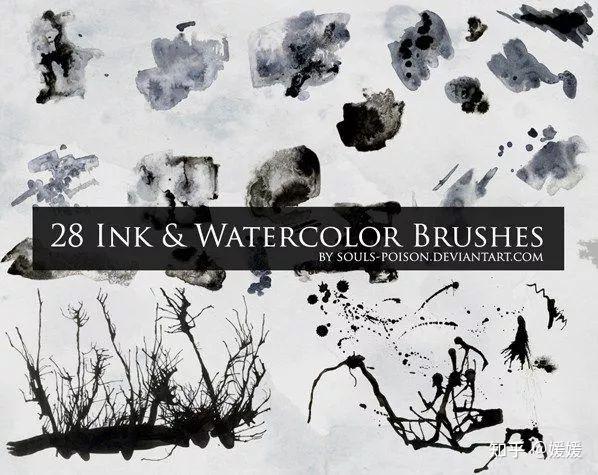 PS笔刷资源下载_高清水彩画笔笔刷_ps画笔下载