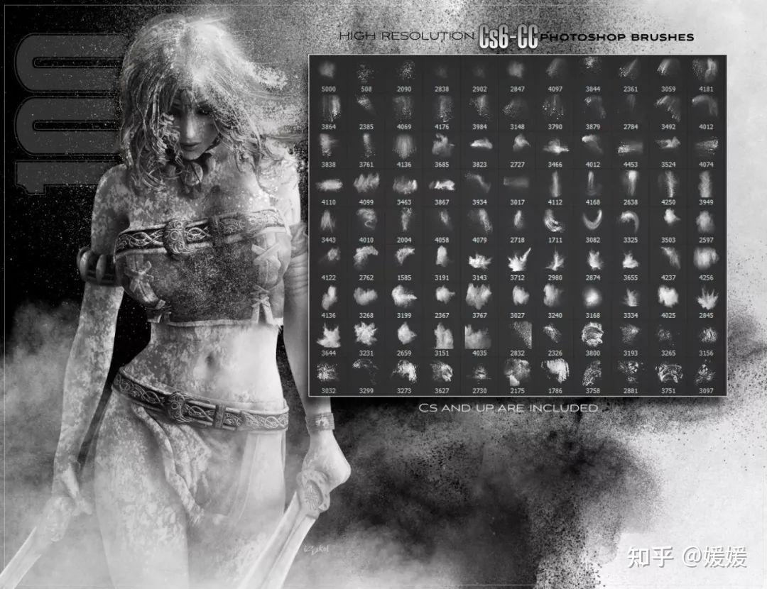 高清水彩画笔笔刷_PS笔刷资源下载_ps画笔下载